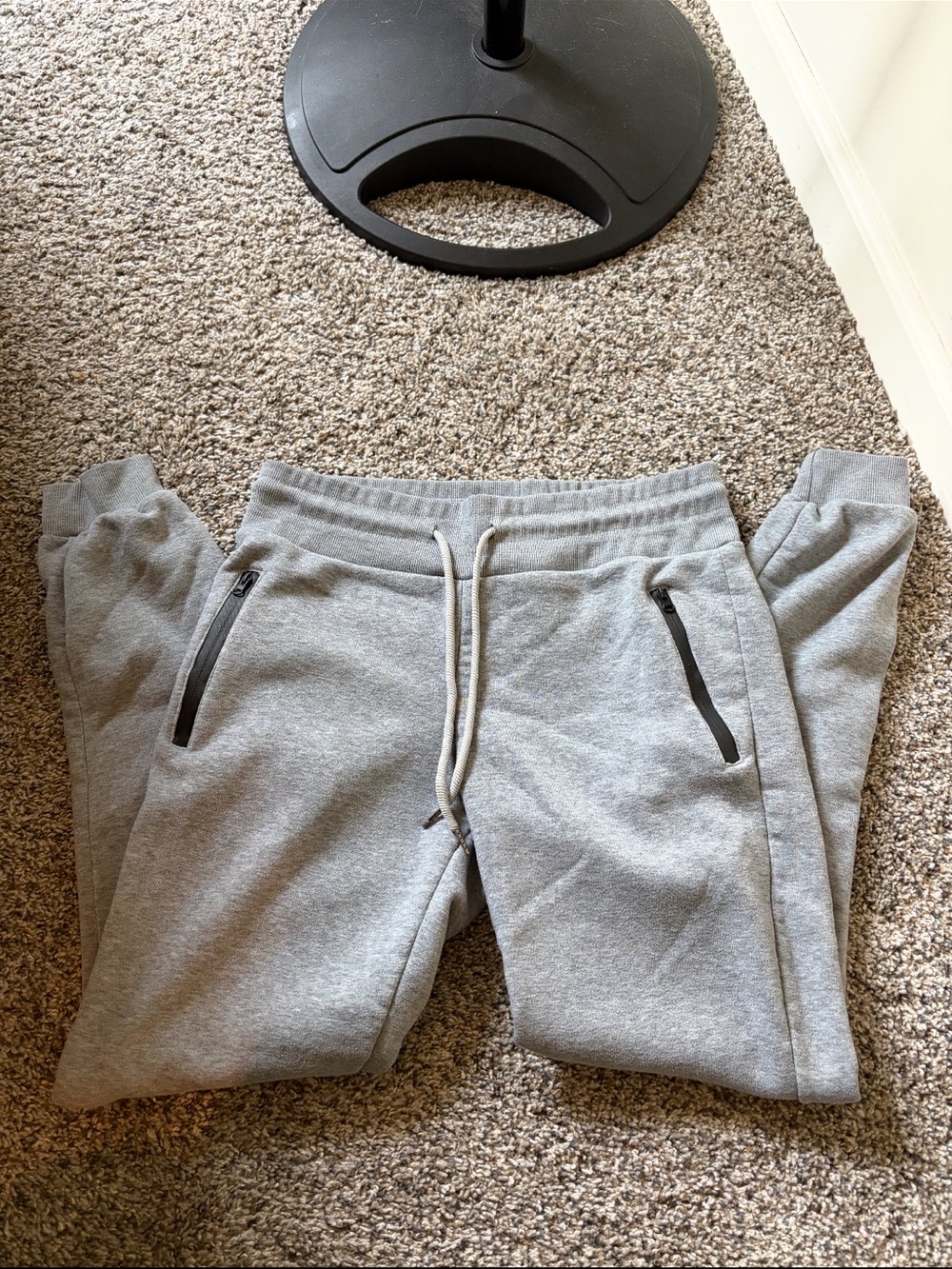 Grey Gray Heather Joggers Sweatpants Athleisure Athletic Workout Pants